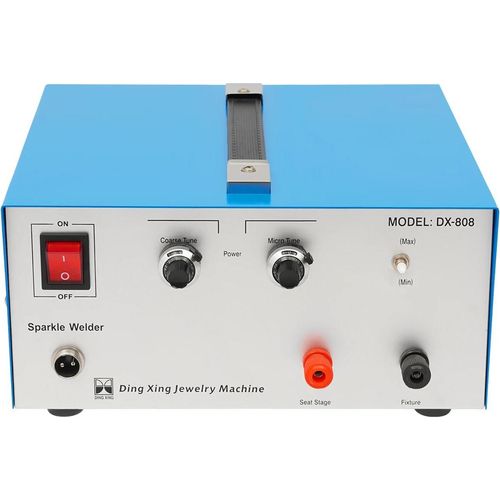 Schmuck Punktschweißgerät - 80A Puls-Spot-Schweißer - Handgerät, Fußpedal, EU-Stecker, 600 W, 0,5–1,5 mm - Blau