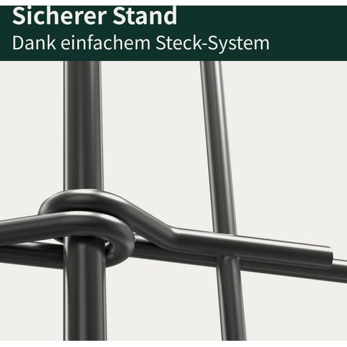 Teichzaun Gartenzaun Hundezaun - Metall Gitterzaun aus Zaunelementen, Farbe:Anthrazit, Set:15x, Bogen:Oberbogen