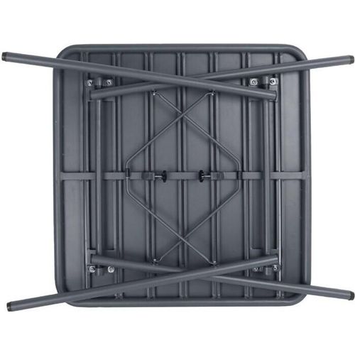 Bolero quadratischer Bistrotisch Stahl grau 70cm