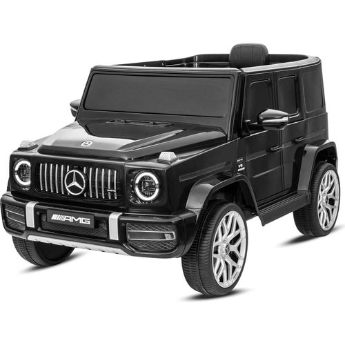 Elektrisches Kinderauto Mercedes G Neu, Schwarz, Original lizenziert, Batteriebetrieben, Öffnende Türen, Einzelsitz, 2x Motor, Lithiumbatterie, 2,4 GHz Fernbedienung, Hinterradfederung, Sanftes Anfahren