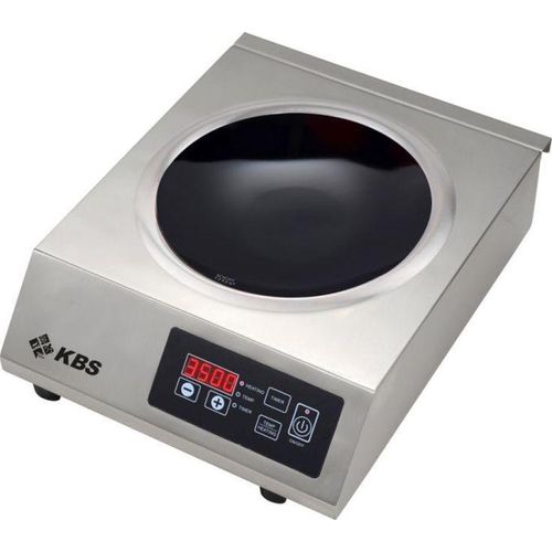 KBS Induktionswok Edelstahlgehäuse 3,5 Kw Schott Glaskeramik® ® Glaskeramik-Kochfläche