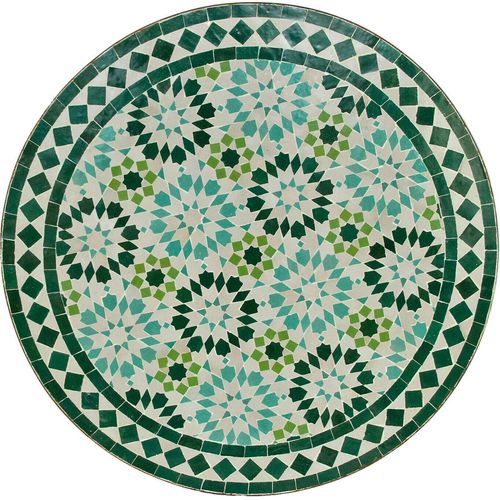 Mosaik Bistrotisch Rund 70 cm Ankabut-Türkis