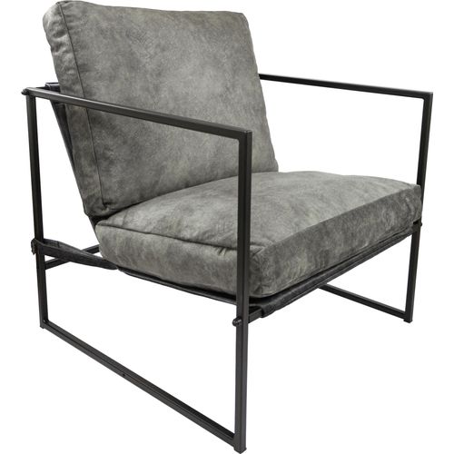 Sessel Designer Metallrahmen Extragroß Outdoor/Indoor Gartenstuhl Wohnzimmer Möbel Relax Sonnenliege Terrassen Abnehmbare Hell Grau 80 x 78 x 70 cm