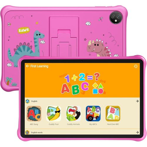 Tablet 10 Zoll, 6GB RAM+64GB ROM Android 13 Tablet für Kinder, 8MP+5MP, 1280x800 IPS WiFi6 Tablet für Kinder mit Hülle Lerntablett/Kindersicherung