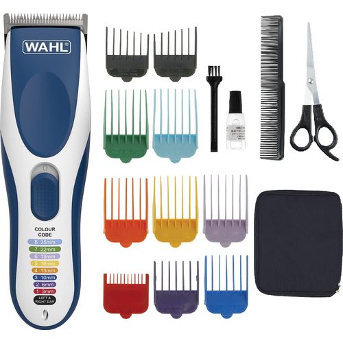 Wahl 9649-017/016 Cordless Colour PRO Haarschneider, Netz/Akkubetrieb, 10 Kammaufsätze