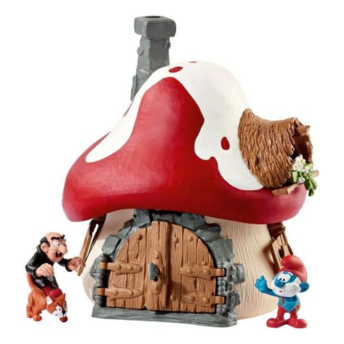 Schleich Schlumpf Haus mit 2 Figuren
