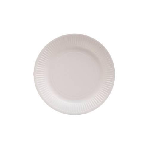 Pappteller ProNappe, besonders stabil, fettundurchlässig, ohne Kunststoffzusätze, Ø 230 x H 30 mm, recycelbarer FSC®-Karton, weiß, 20 Stück