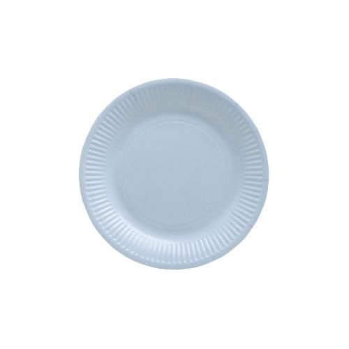 Pappteller ProNappe, besonders stabil, fettundurchlässig, ohne Kunststoffzusätze, Ø 230 x H 30 mm, recycelbarer FSC®-Karton, himmelblau, 20 Stück