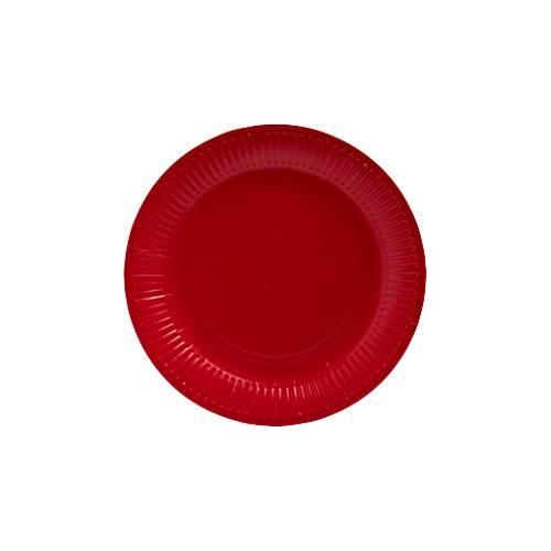 Pappteller ProNappe, besonders stabil, fettundurchlässig, ohne Kunststoffzusätze, Ø 230 x H 30 mm, recycelbarer FSC®-Karton, rot, 20 Stück