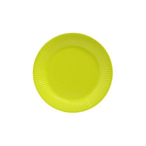 Pappteller ProNappe, besonders stabil, fettundurchlässig, ohne Kunststoffzusätze, Ø 230 x H 30 mm, recycelbarer FSC®-Karton, kiwigrün, 20 Stück