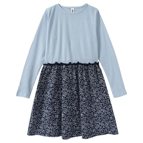 Mädchen Kleid mit Rippstruktur