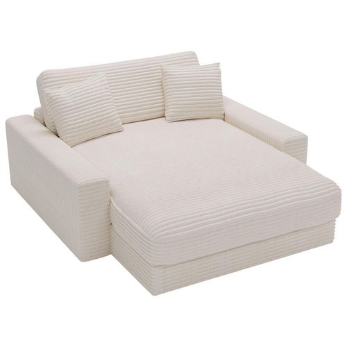 Carryhome Xxl-Sessel , Natur , Textil , Füllung: Schaumstoff, Silikon,Schaumstoff, Silikon , 160x87x190 cm , Stühle