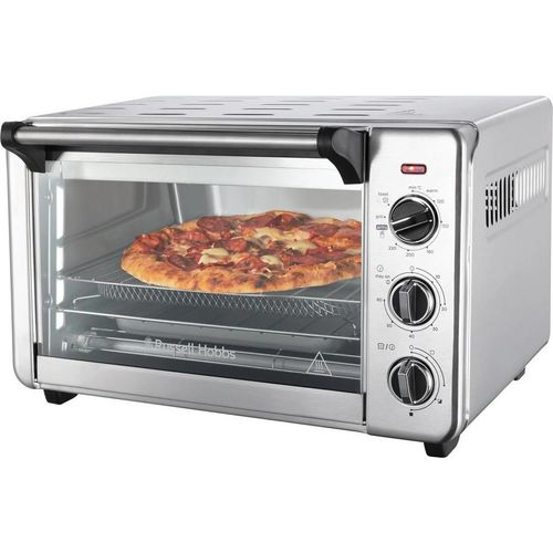 Russel Hobbs Minibackofen , Edelstahl , Metall , 36.5x27.8x45.1 cm , herausnehmbares Krümelblech, Timer, akustisches Signal Ein-/Aus, Display ,