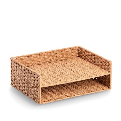 Zeller Present Briefablage , Natur , Metall, Papier , 32x24x11.5 cm , Arbeitszimmer, Bürozubehör