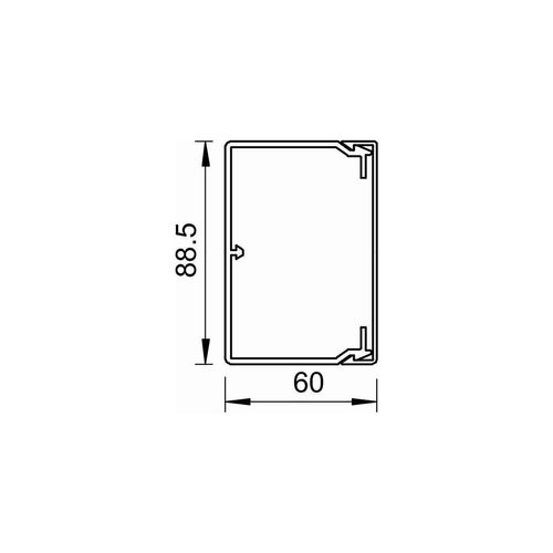 OBO BETTERMANN Leitungsführungskanal Kst 60x90x2000mm rws unbeh