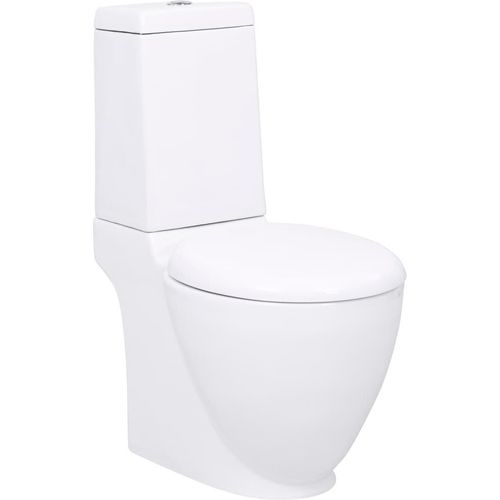 Keramik-Toilette Abgang Horizontal Weiß