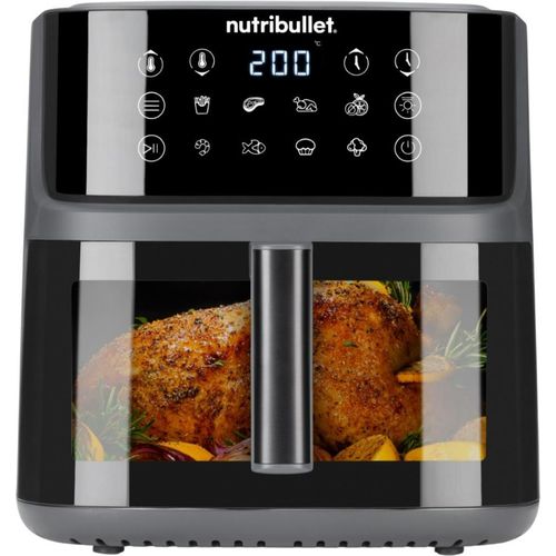 NutriBullet CrispLite Vision Air Fryer Heißluftfritteuse, 8 Liter NBA0811DG