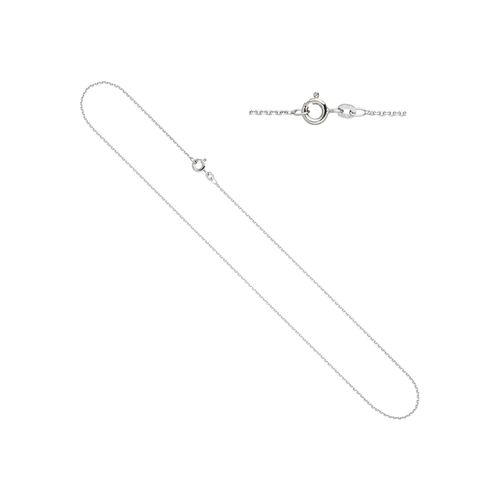 Goldkette JOBO, weiß (weißgold 585), Halsketten, Damen, Weißgold 585, L: 45, Goldkette, Ankerkette 585 Weißgold 45 cm 1,3 mm