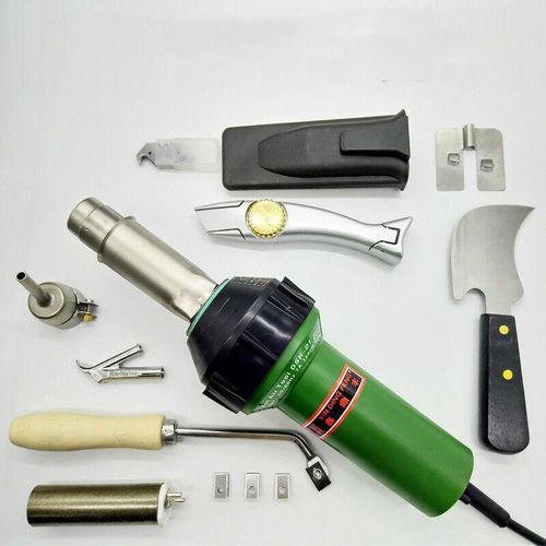 Topchances1600W Handheld-Kunststoffschweißgerät, Heißluftpistole Vinylschweißen Heißluftpistole, Bodenwerkzeuge Bodenschweißset mit Geschwindigkeitsdüsen Roller Pe PVC-Kunststoffstab