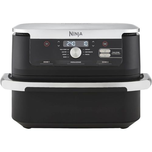NINJA Heißluftfritteuse Foodi Heißluftfritteuse,Dual Zone,MegaZone,Friteuse,Ohne Fett, 2470,00 W, Fritteuse ohne Öl, Fritteuse Heissluft, 10,4 L