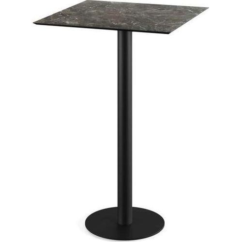 Urban Stehtisch Schwarz gestell + Galaxy Marble HPL 70x70 cm
