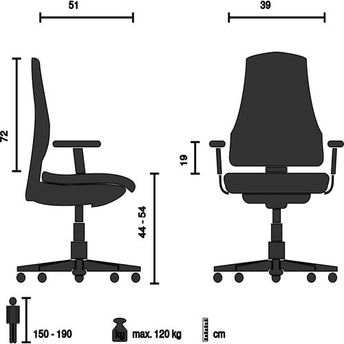 MyBuero Gamingstuhl GAMEBREAKER W01 Stoff Höhenverstellbarer Computerstuhl, Bürostuhl mit Armlehnen