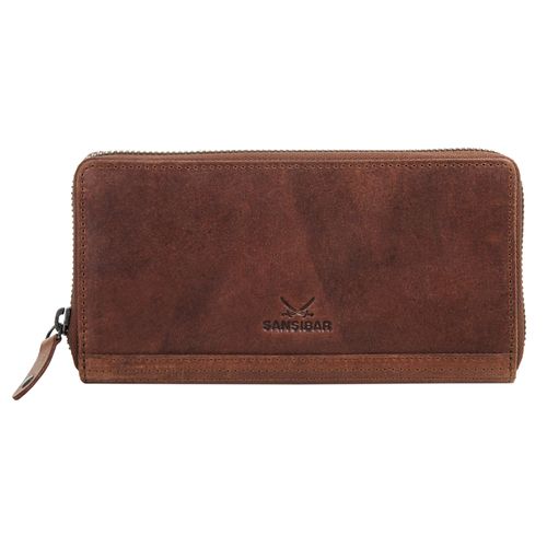 Geldbörse SANSIBAR, braun (cognac), Leder, leicht glänzend, Kleinlederwaren, echt Leder