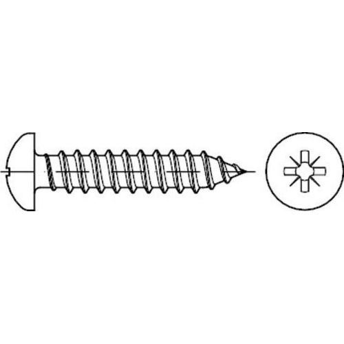 DIN 7981 Linsen-Blechschraube, ST galZn -C-Z 4,2x45 HP 500 Stk