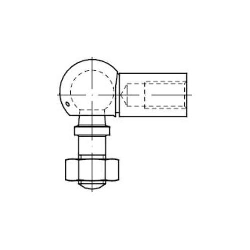 DIN 71802 Winkelgelenk mit Gewindezapfen, Sechskantmutter und Sicherungsbügel, ST galZn AS 19-M14x1,5 HP 10 Stk