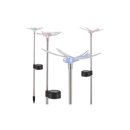 Solarlampe mit LED Leuchtmittel in Schmetterling Optik