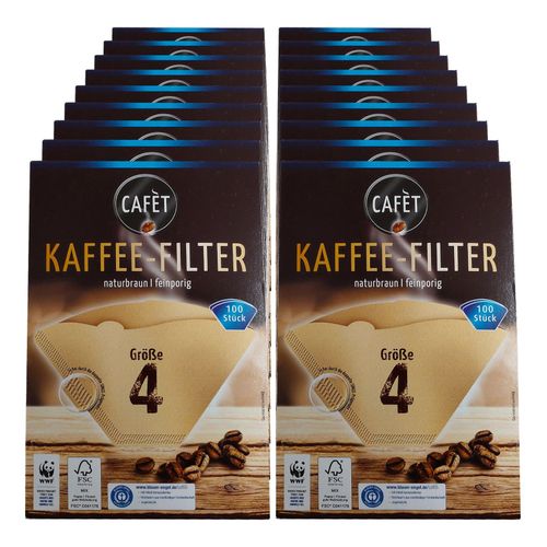 Cafet Kaffeefilter Größe 4 100 Stück, 18er Pack