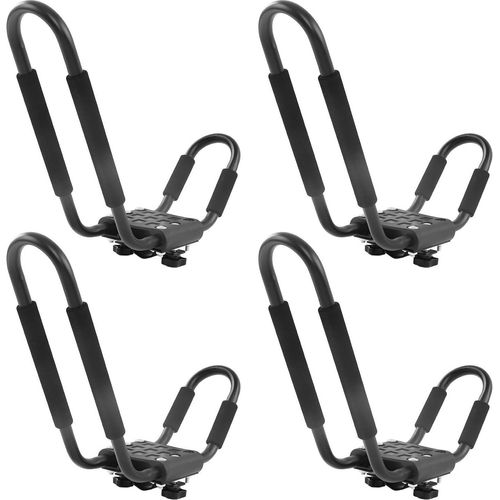 2 Paar Kajak-Autoträger Dachmontage 68KG 150LBS Lastträger J Bar Halter für Kanu-Paddel-Boards Skiboard