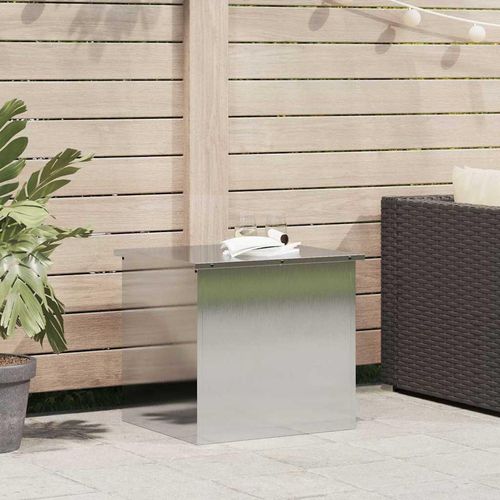 Gartenbox - Silber - 55 x 50,5 x 50 cm - Edelstahl