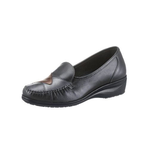 Mokassin CLASSIC, Damen, Gr. 40, schwarz, Glattleder, Basic, Schuhe