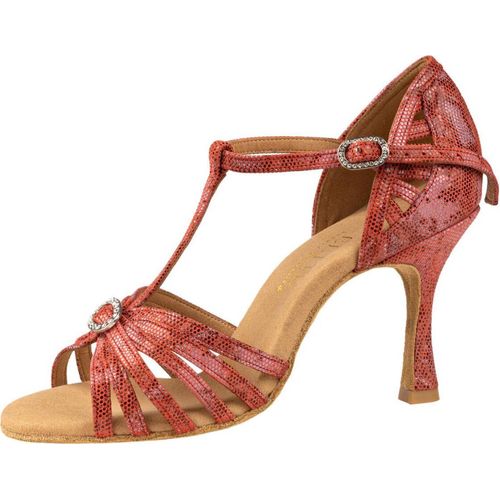 Rummos Damen Tanzschuhe Elite Karina 205 - Material: Leder Histrix Rot - Absatz: 70R Flare - Größe: EUR 38