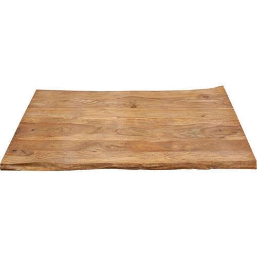 Tisch 160x90 Sheesham Sandgestrahlt X-Fuß Schwarz