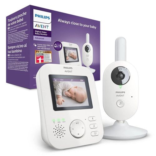 Philips Babyphone Kinderkamera, Baby Kamera, Babyphone, FHSS-Technologie, Eco-Mode, Nachtsicht,300m Reichweite,Strahlungsarm, Audio-Überwachung