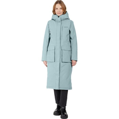 Didriksons Leya Womens Parka Long 3 - Damen Langmantel, Größe:48, Farbe:factory blue