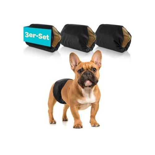 HUND IST KÖNIG Hundewindeln für Rüden [3 STK] Saugstarke Hundewindeln Rüde | Bequeme Hunde Windeln bei Inkontinenz S