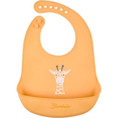 Lätzchen STERNTALER "Silikonlätzchen Giraffe Kaya", Baby, gelb (ocker), Silikon, Lätzchen