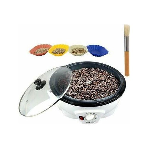 220V/ 1200W Elektrische Kaffee Röster Maschine,Kaffeeröster Kaffeebohnen Bratmaschine Haushalt Edelstahl elektrischer Rotations-Kaffeeröster