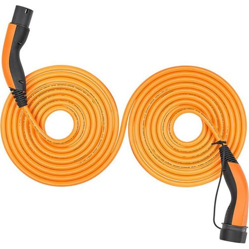LAPP MOBILITY Selbstaufrollendes Ladekabel Typ 2, bis zu 22 kW, 7 m, orange - (5555934053) 32 A, 3-phasig, zum Laden von Hybrid- und Elektroautos mit Typ-2-Anschluss