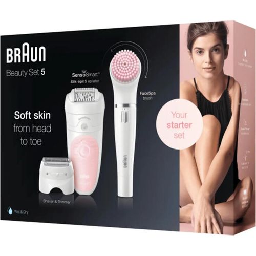 Braun Silk-epil 5 5-885 BS Epilierer wet&dry mit Face Spa Gesichtsreinigungsbürste