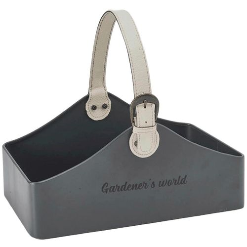 Xxxl Serviertablett , Grau, Weiß , Metall, Leder , Lederlook , Longlife-Leder , Abstraktes , rechteckig , 23x16.5x33.2 cm , handbemalt, handgemacht ,