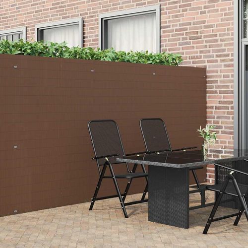 Gartenzaun Doppelseitig Braun 1,8x5 m PVC