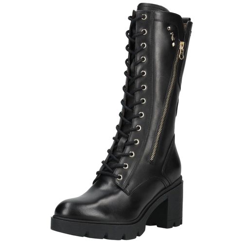 High-Heel-Stiefel NERO GIARDINI "Nero Giardini Stiefel Leder", Damen, Gr. 38, schwarz, Leder, Schuhe