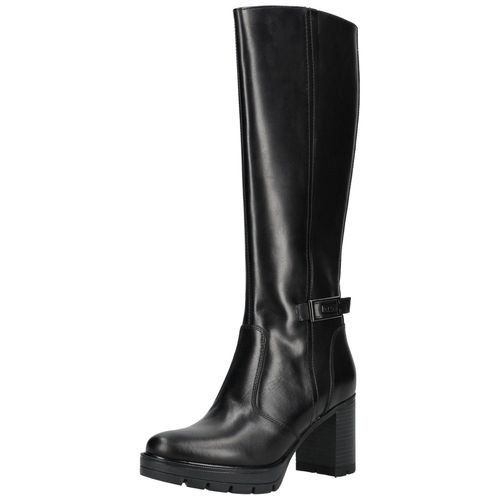 High-Heel-Stiefel NERO GIARDINI "Nero Giardini Stiefel Leder", Damen, Gr. 38, schwarz, Leder, Schuhe