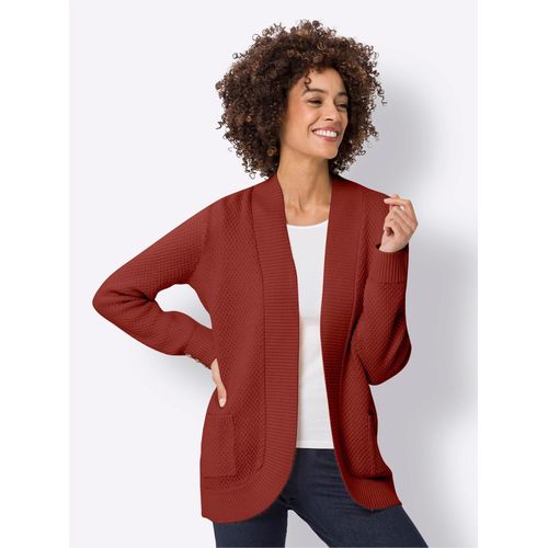 Strickjacke CLASSIC BASICS, Damen, Gr. 48, rot (kirsche), 100% Polyacryl, unifarben, Strickjacken
