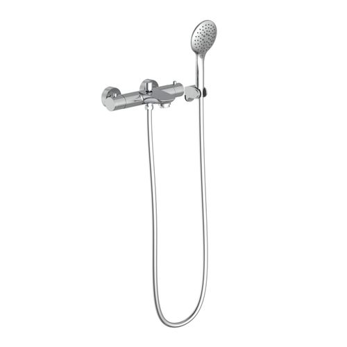 EISL Badewannenarmatur CLAUDIO mit Thermostat inkl. Handbrause und Halter, Thermostatarmatur Wanne, Chrom