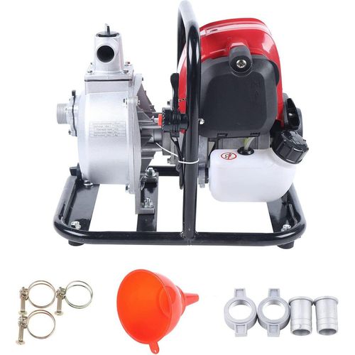 Benzin Wasserpumpe 4 Takt Gasbetriebene Luftgekühlt Schmutzwasserpumpe Teichpumpe Gartenpumpe Einzylinder Wasserförderpumpe 1200W 8000 L/h